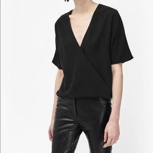 French Connection Black Crossover Top